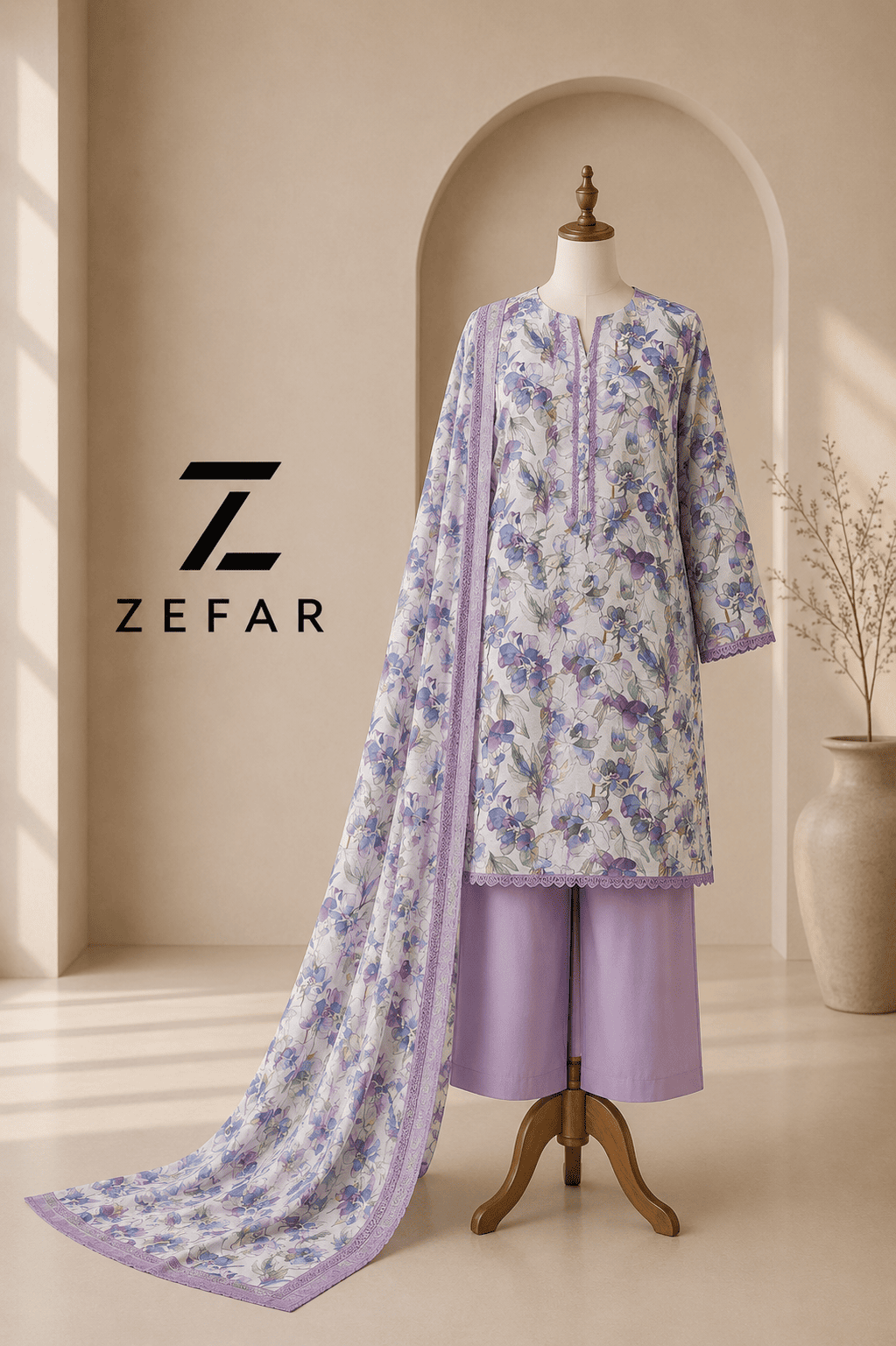 Rana Arts Rose 2PC Digital Printed Lawn Suit