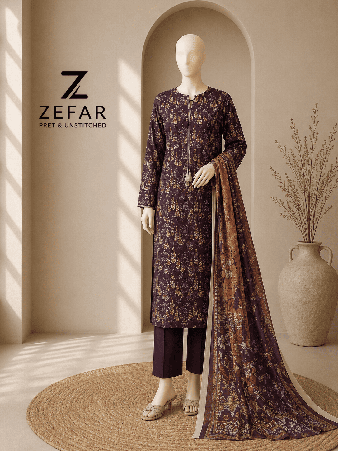 Rana Arts Zarineh 3PC Digital Printed Lawn Suit – Orignal