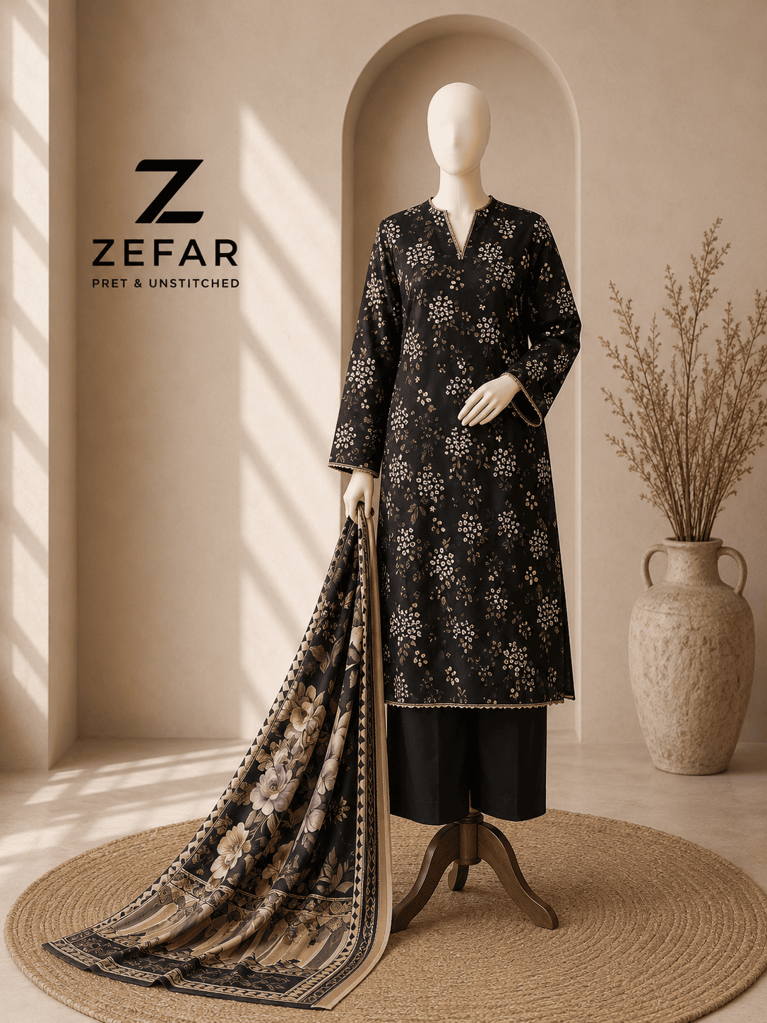 Rana Arts Zarineh 3PC Digital Printed Lawn Suit – Orignal