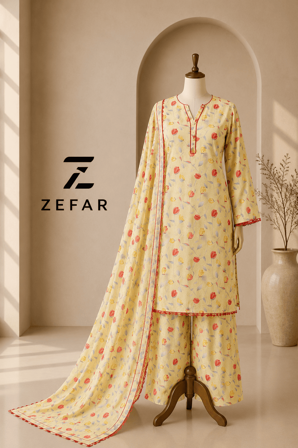 Rana Arts Rose 2PC Digital Printed Lawn Suit