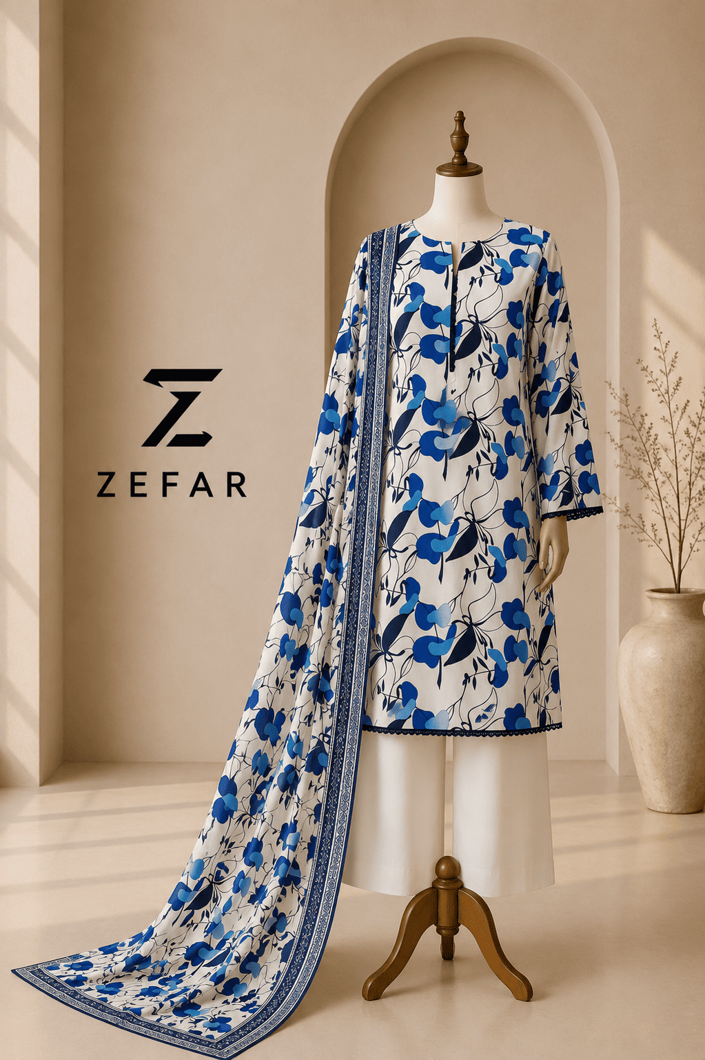 Rana Arts Rose 2PC Digital Printed Lawn Suit