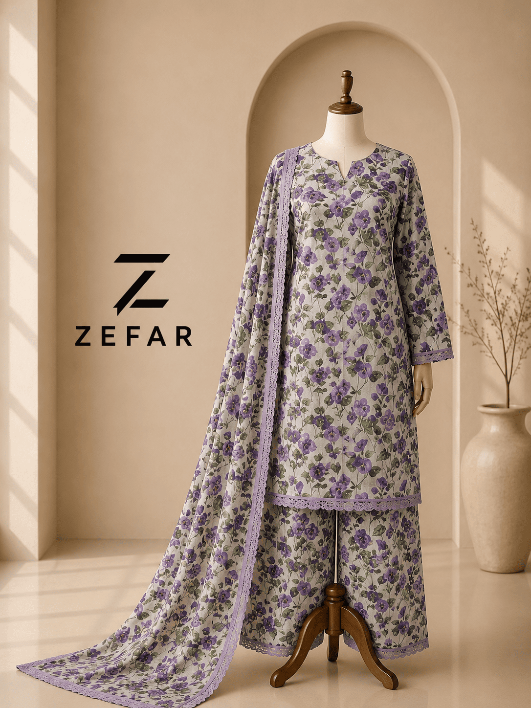 Rana Arts Rose 2PC Digital Printed Lawn Suit