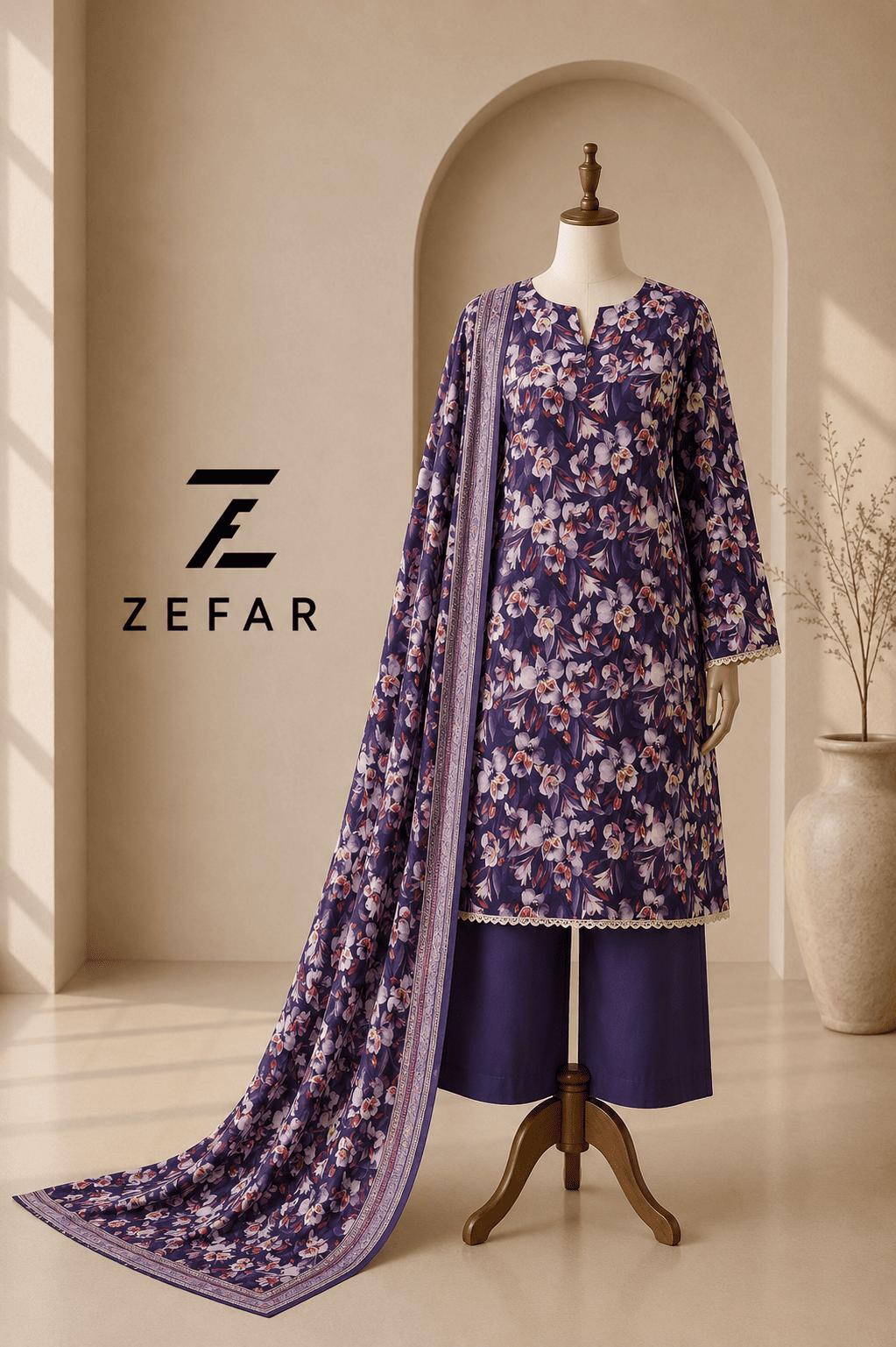 Rana Arts Rose 2PC Digital Printed Lawn Suit
