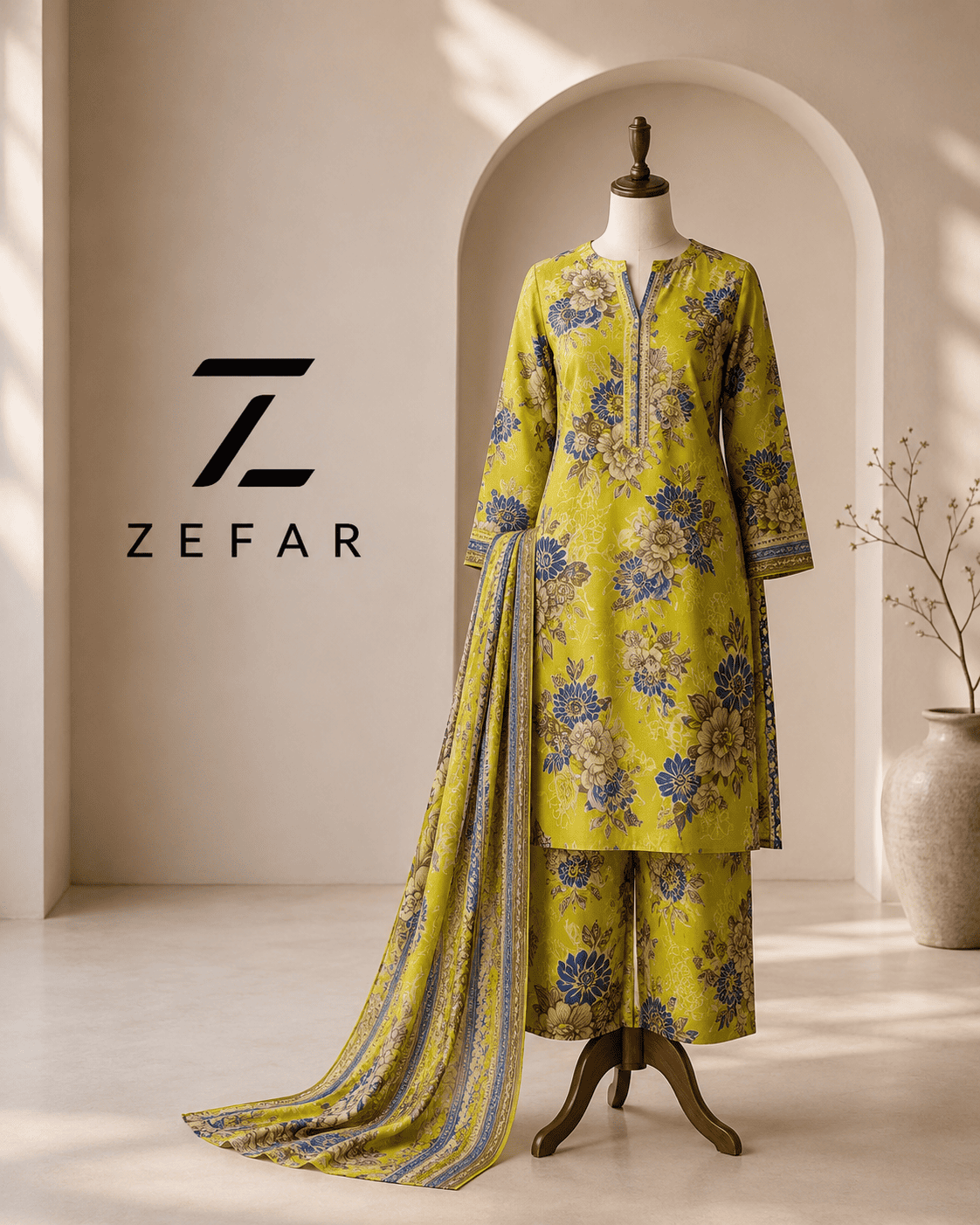 Iznik 3PC Lawn Printed Suit for Women – Premium Replica