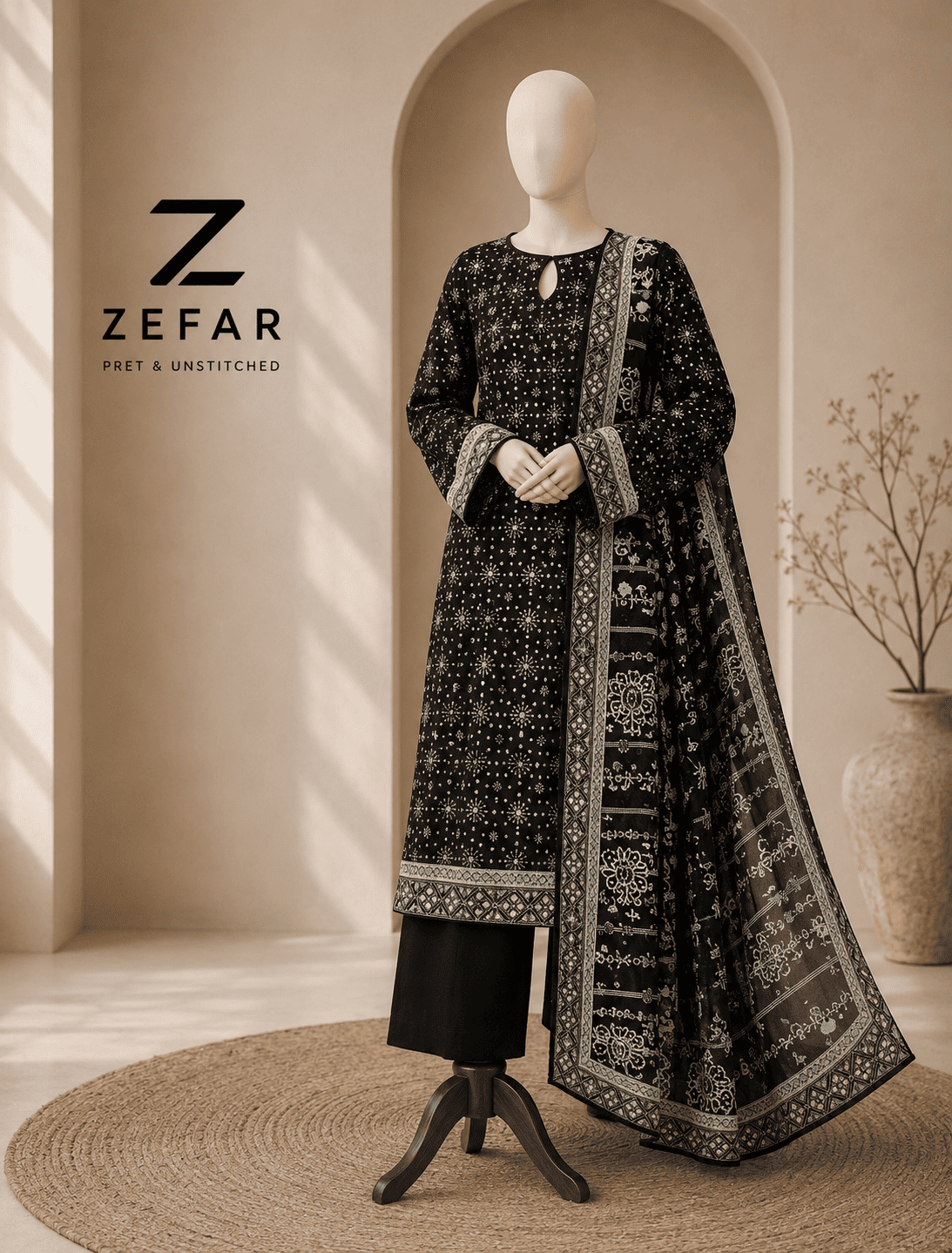 Rana Arts Zarineh 3PC Digital Printed Lawn Suit – Orignal