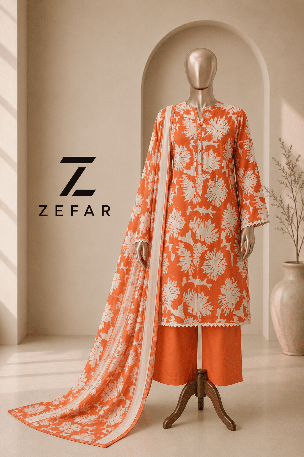 Rana Arts Rose 2PC Digital Printed Lawn Suit