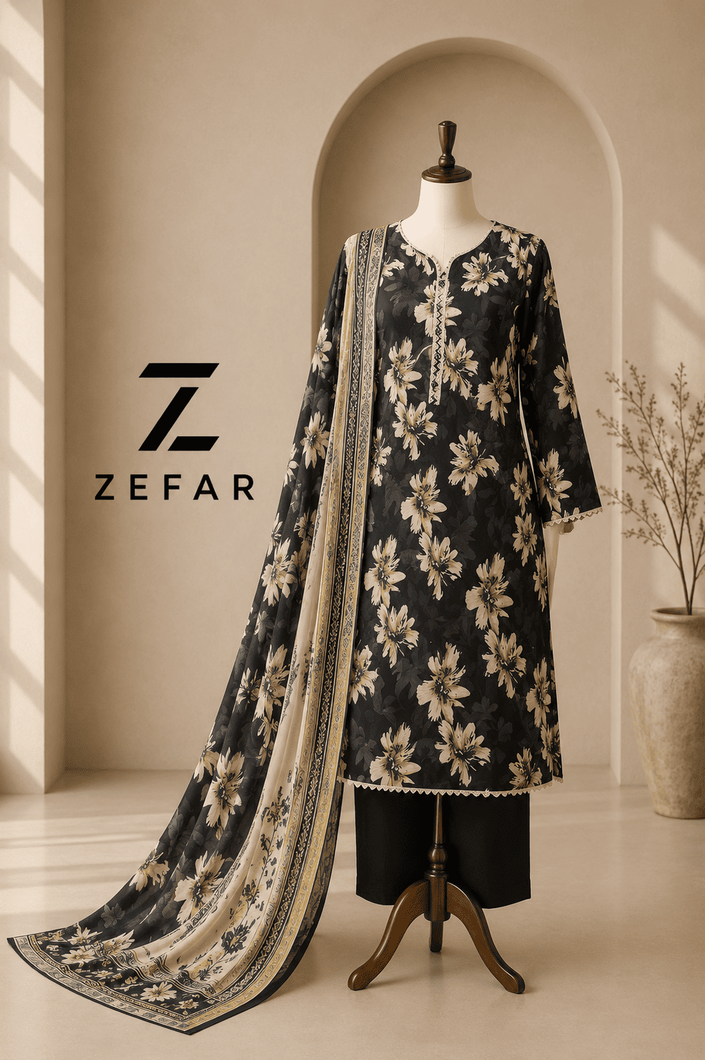 Rana Arts Rose 2PC Digital Printed Lawn Suit